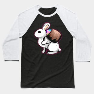 Easter Bunny Carrying A Basket With Easter Egg. Easter Baseball T-Shirt